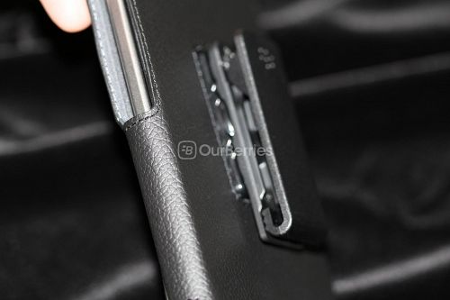 BlackBerry Passport Leather Swivel Holster Back Belt Clip side view