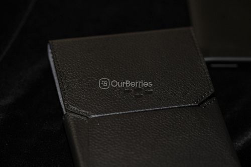 BlackBerry Passport Official Leather Swivel Holster front view