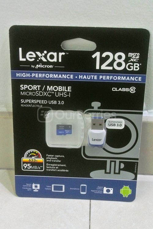 Lexar High-Performance UHS-I 633x microSDXC [128GB] retail packaging