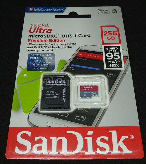 SanDisk 256GB microSDXC retail pack
